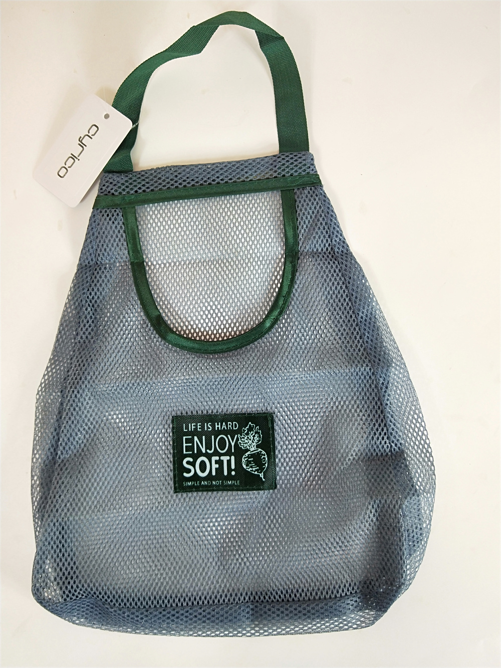 Cyrico Portable Reusable Grocery Bags for Fruit Vegetable Bag Cotton Mesh String Organizer Handbag Short Handle Net Shopping Bags Tote